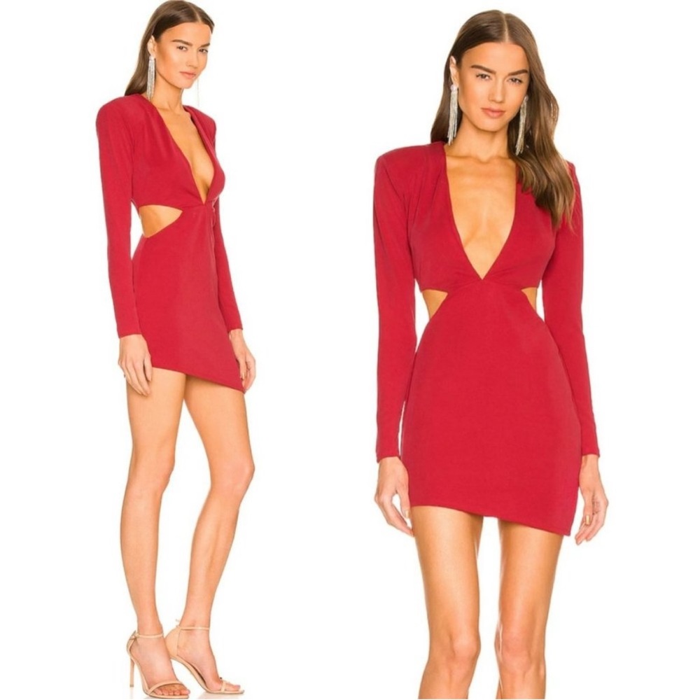 Michael Costello x Revolve Beatrix Mini Dress - Red